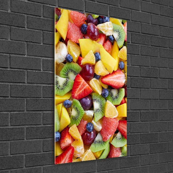 Cuadro decorativo en acrílico brillante vertical Fruta en rodajas