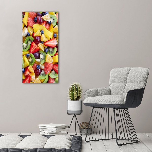 Cuadro decorativo en acrílico brillante vertical Fruta en rodajas