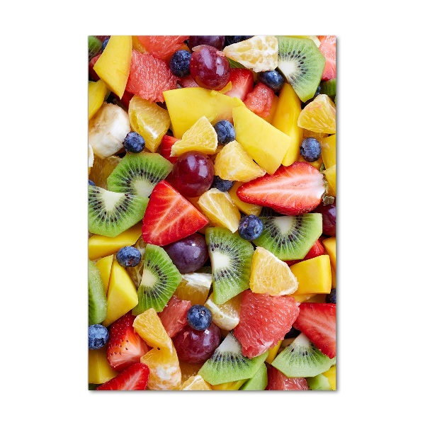 Cuadro decorativo en acrílico brillante vertical Fruta en rodajas