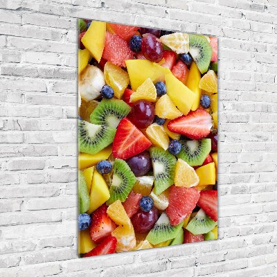 Cuadro decorativo en acrílico brillante vertical Fruta en rodajas