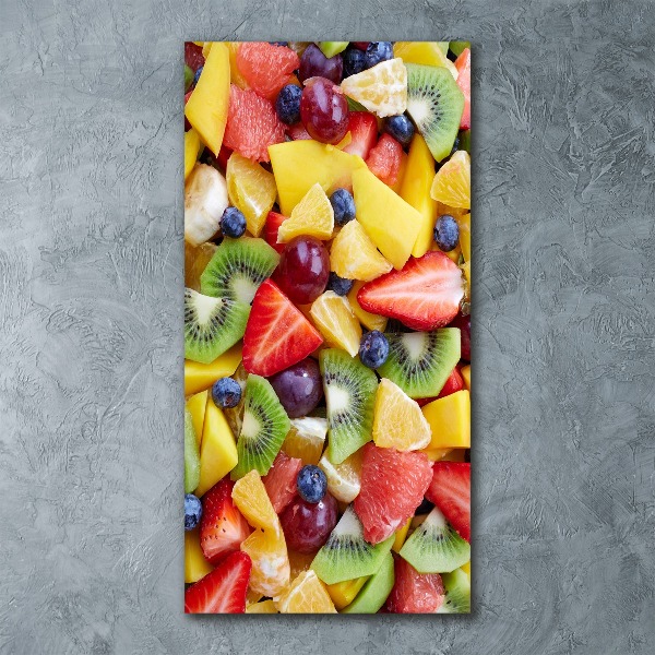 Cuadro decorativo en acrílico brillante vertical Fruta en rodajas