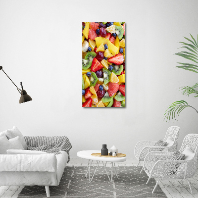 Cuadro decorativo en acrílico brillante vertical Fruta en rodajas