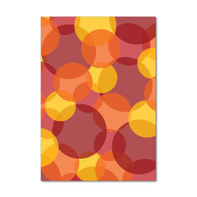 Cuadro decorativo en acrílico brillante vertical Círculos de colores