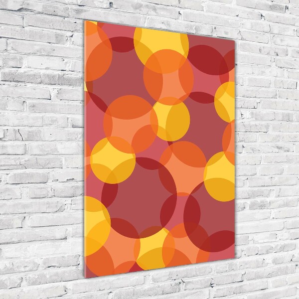 Cuadro decorativo en acrílico brillante vertical Círculos de colores