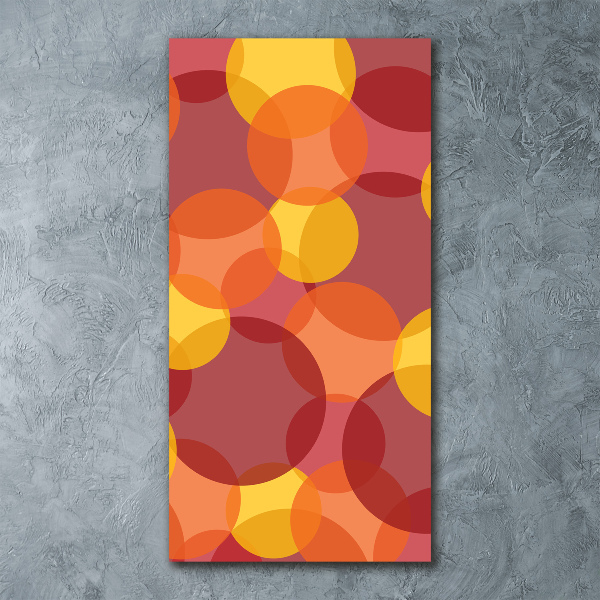 Cuadro decorativo en acrílico brillante vertical Círculos de colores