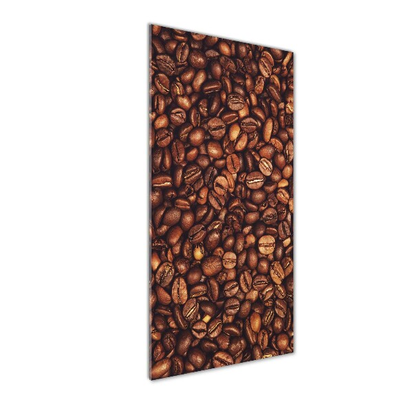Cuadro de metacrilato moderno efecto cristal vertical Granos de café