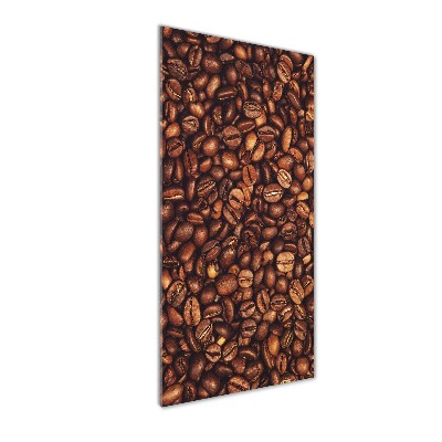 Cuadro de metacrilato moderno efecto cristal vertical Granos de café