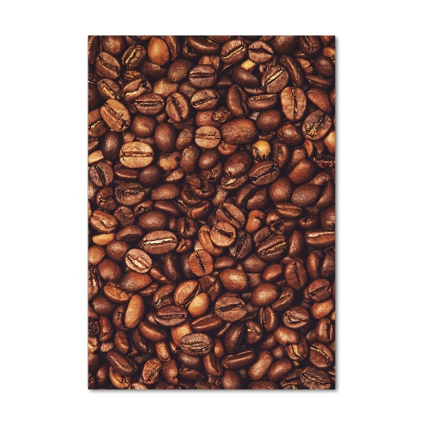 Cuadro de metacrilato moderno efecto cristal vertical Granos de café
