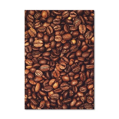 Cuadro de metacrilato moderno efecto cristal vertical Granos de café