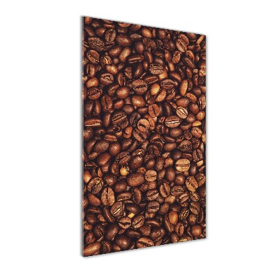 Cuadro de metacrilato moderno efecto cristal vertical Granos de café
