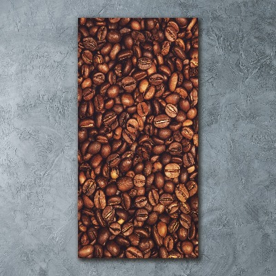 Cuadro de metacrilato moderno efecto cristal vertical Granos de café