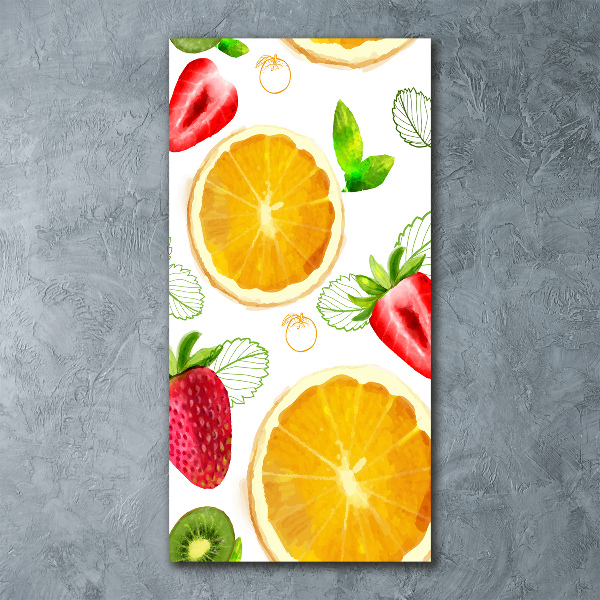 Cuadro decorativo en acrílico brillante vertical Fruta