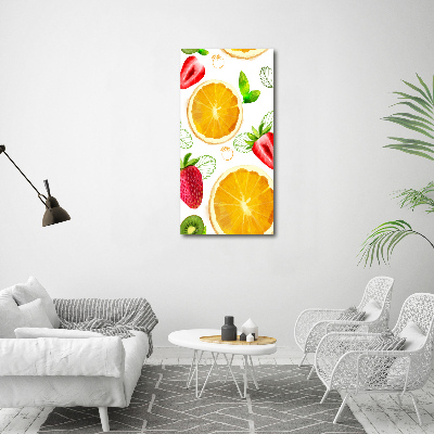 Cuadro decorativo en acrílico brillante vertical Fruta