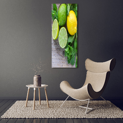 Cuadro de metacrilato vertical Limas y limones