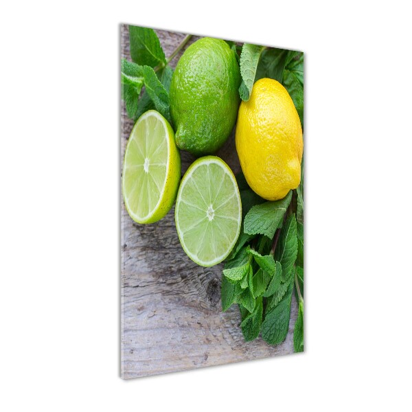 Cuadro de metacrilato vertical Limas y limones
