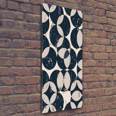 Cuadro decorativo en acrílico brillante vertical Fondo geométrico