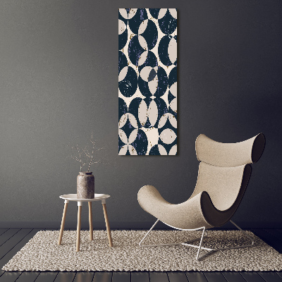 Cuadro decorativo en acrílico brillante vertical Fondo geométrico