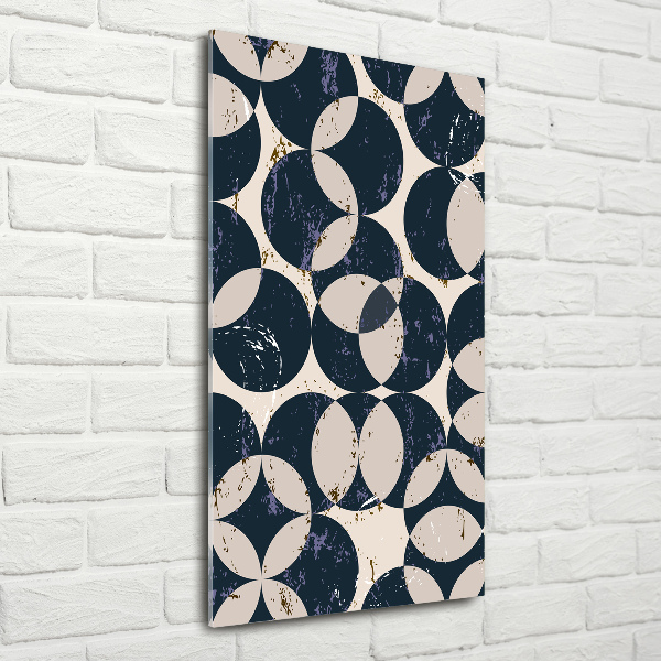 Cuadro decorativo en acrílico brillante vertical Fondo geométrico