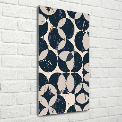 Cuadro decorativo en acrílico brillante vertical Fondo geométrico