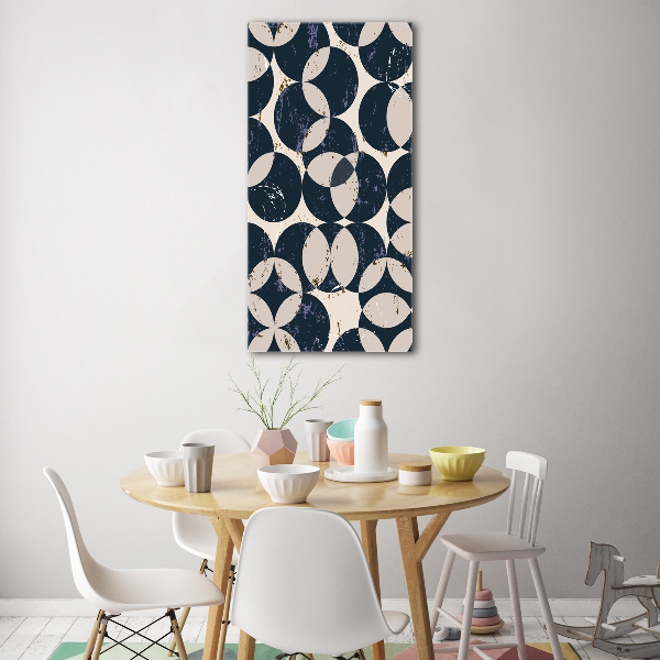 Cuadro decorativo en acrílico brillante vertical Fondo geométrico