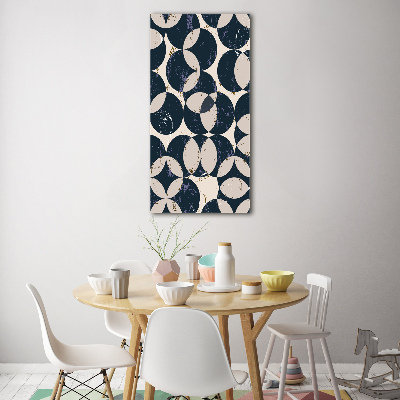 Cuadro decorativo en acrílico brillante vertical Fondo geométrico