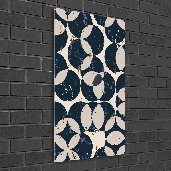 Cuadro decorativo en acrílico brillante vertical Fondo geométrico