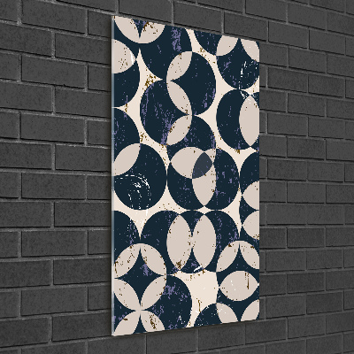 Cuadro decorativo en acrílico brillante vertical Fondo geométrico