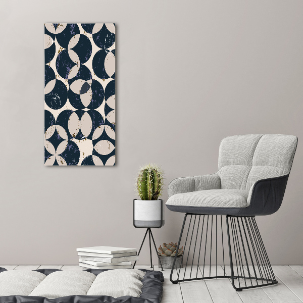 Cuadro decorativo en acrílico brillante vertical Fondo geométrico