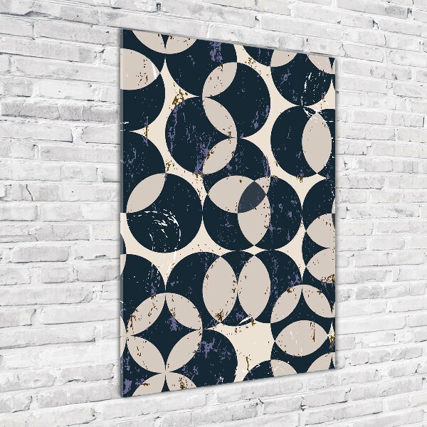 Cuadro decorativo en acrílico brillante vertical Fondo geométrico