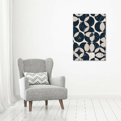 Cuadro decorativo en acrílico brillante vertical Fondo geométrico