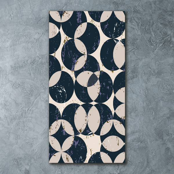 Cuadro decorativo en acrílico brillante vertical Fondo geométrico
