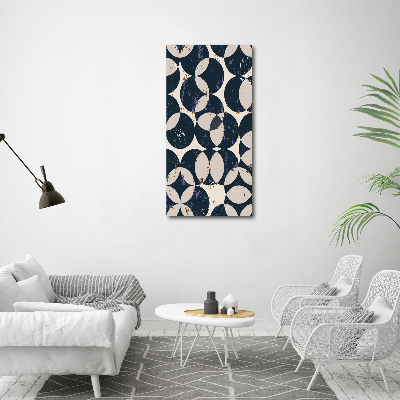 Cuadro decorativo en acrílico brillante vertical Fondo geométrico