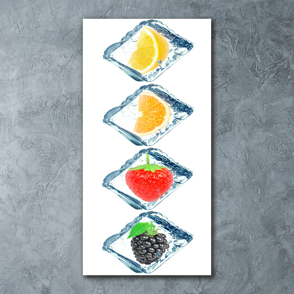 Impresión en metacrilato de alta calidad vertical Fruta y hielo