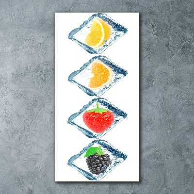 Impresión en metacrilato de alta calidad vertical Fruta y hielo