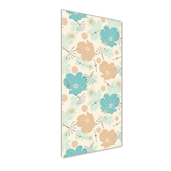 Cuadro de metacrilato vertical Patrón floral