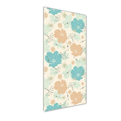 Cuadro de metacrilato vertical Patrón floral