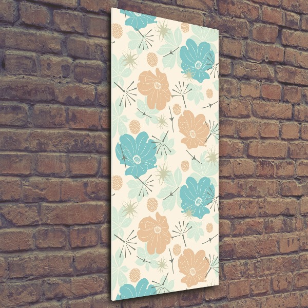 Cuadro de metacrilato vertical Patrón floral