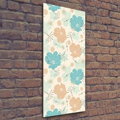 Cuadro de metacrilato vertical Patrón floral