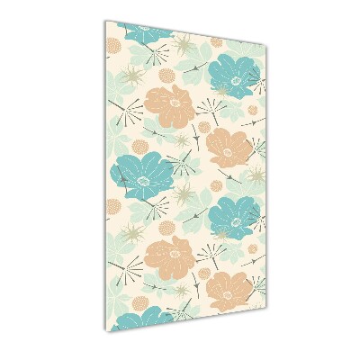 Cuadro de metacrilato vertical Patrón floral