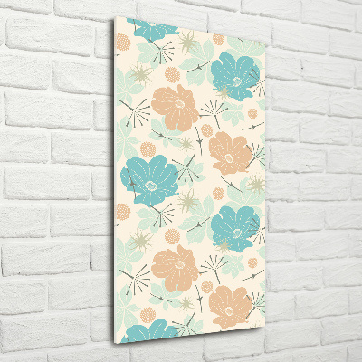Cuadro de metacrilato vertical Patrón floral