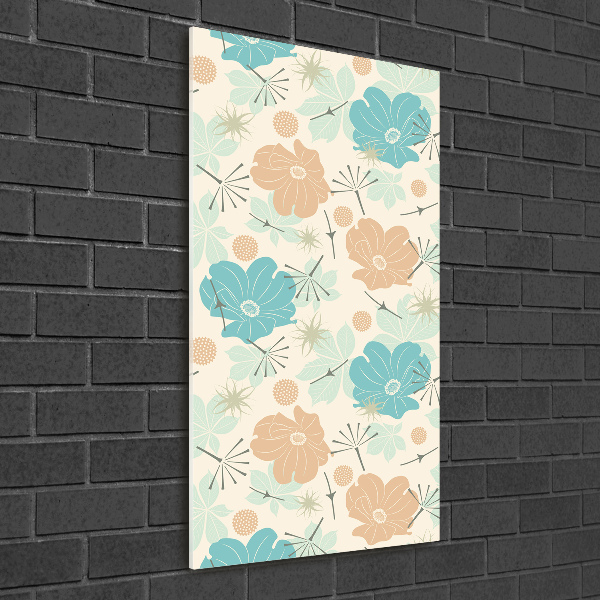 Cuadro de metacrilato vertical Patrón floral