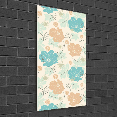Cuadro de metacrilato vertical Patrón floral
