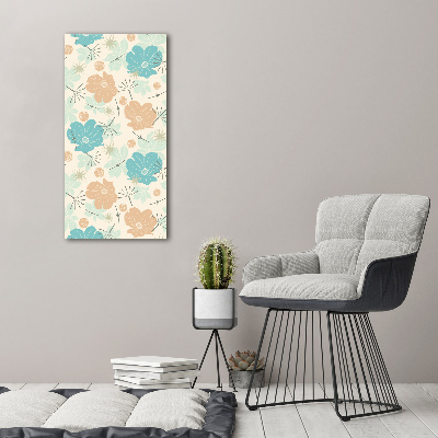 Cuadro de metacrilato vertical Patrón floral
