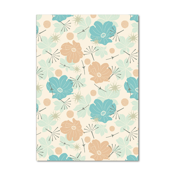 Cuadro de metacrilato vertical Patrón floral