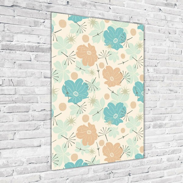 Cuadro de metacrilato vertical Patrón floral