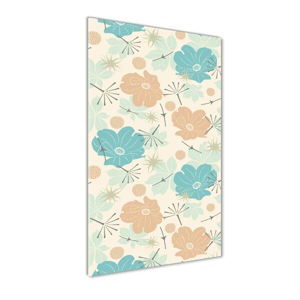 Cuadro de metacrilato vertical Patrón floral