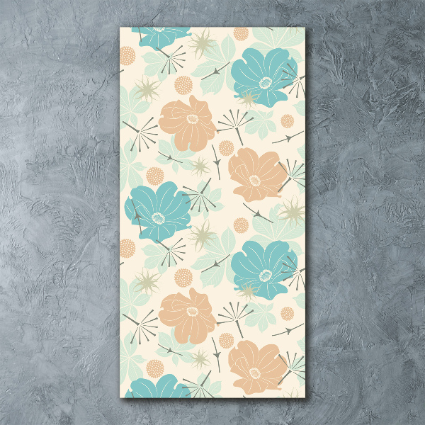 Cuadro de metacrilato vertical Patrón floral