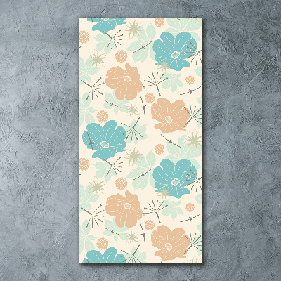 Cuadro de metacrilato vertical Patrón floral