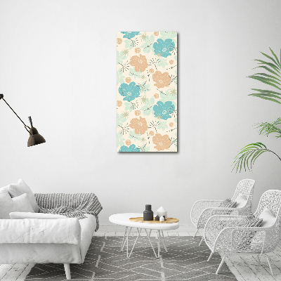 Cuadro de metacrilato vertical Patrón floral