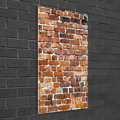 Impresión en metacrilato de alta calidad vertical pared de ladrillos
